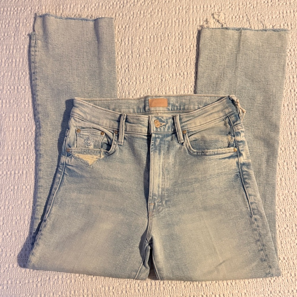 MOTHER The Insider Crop Step Fray Jean